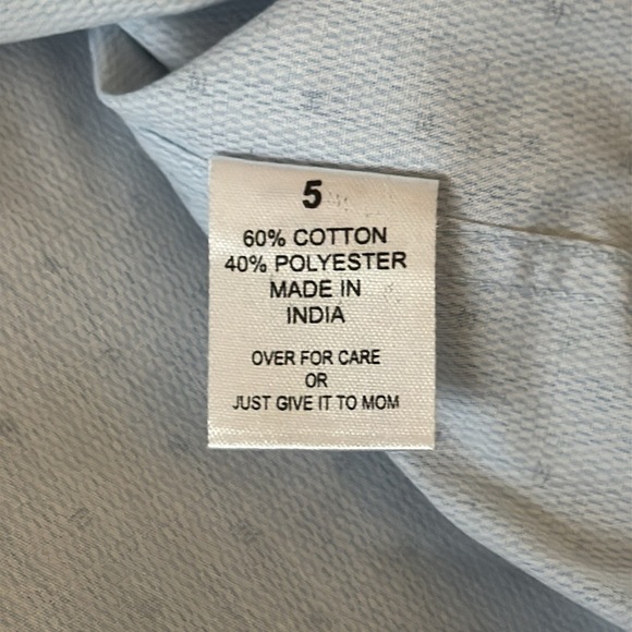 L & Z Boy’s Light Blue Collared Long-sleeve Shirt Size 5 - Picture 7 of 7